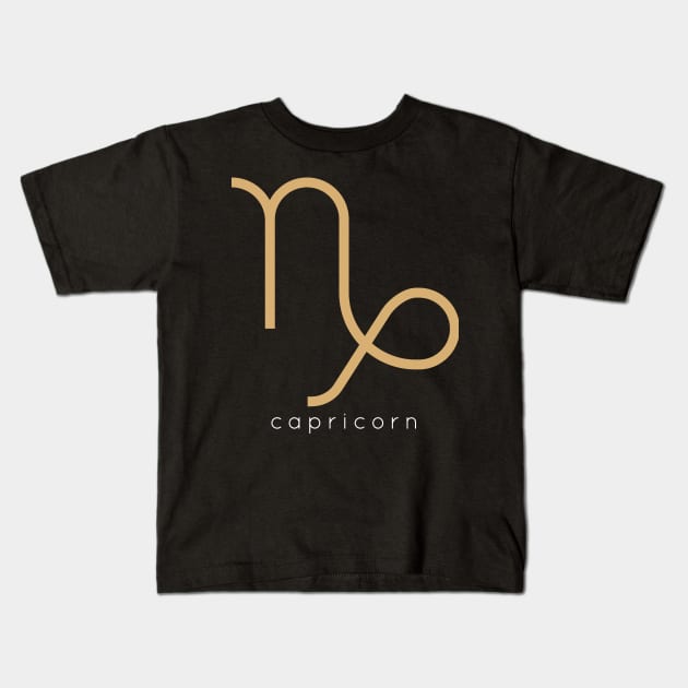 Zodiac Sign Capricorn Kids T-Shirt by teeleoshirts